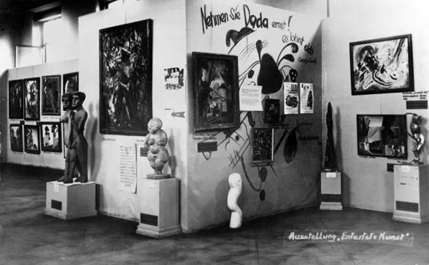A black and white photo of a room with art

AI-generated content may be incorrect.