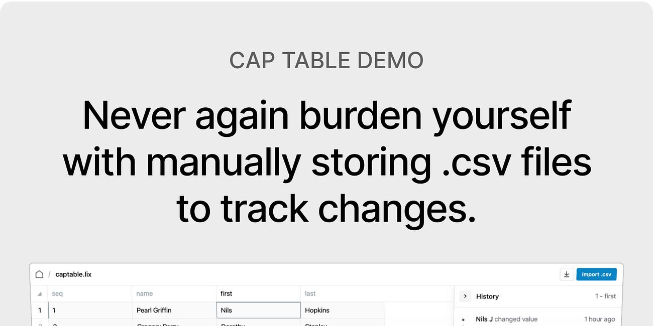 CSV-App with Change Tracking