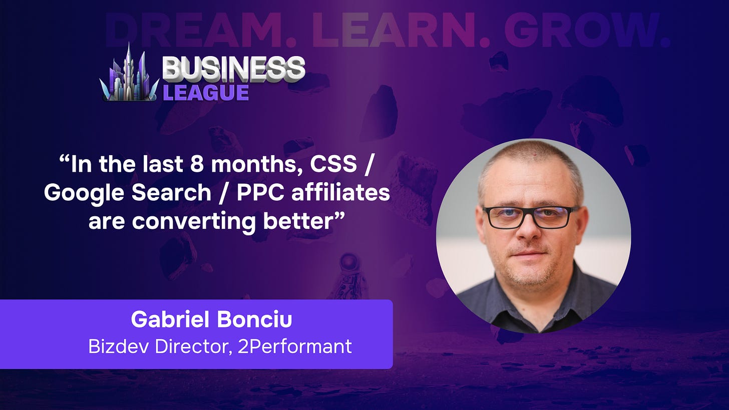 Gabriel Bonciu (Bizdev Director, 2Performant): High-intent search traffic is becoming relatively stronger again