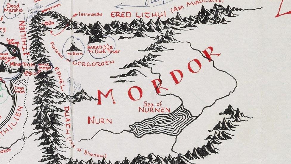 Pictures: Tolkien's Middle-earth map goes on display - BBC Newsround
