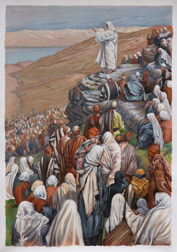The Sermon of the Beatitudes - James Tissot Hand-painted Oil Painting, Jesus  Christ Spells Out the Path to Holiness, Happiness in Matthew - Etsy
