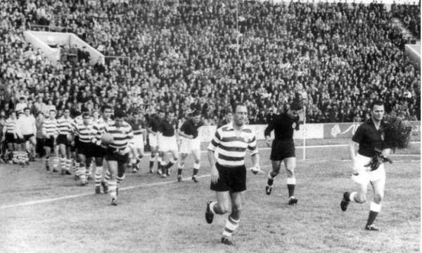 Partizan Belgrade in the 1955/56 European Cup | @DusanMih