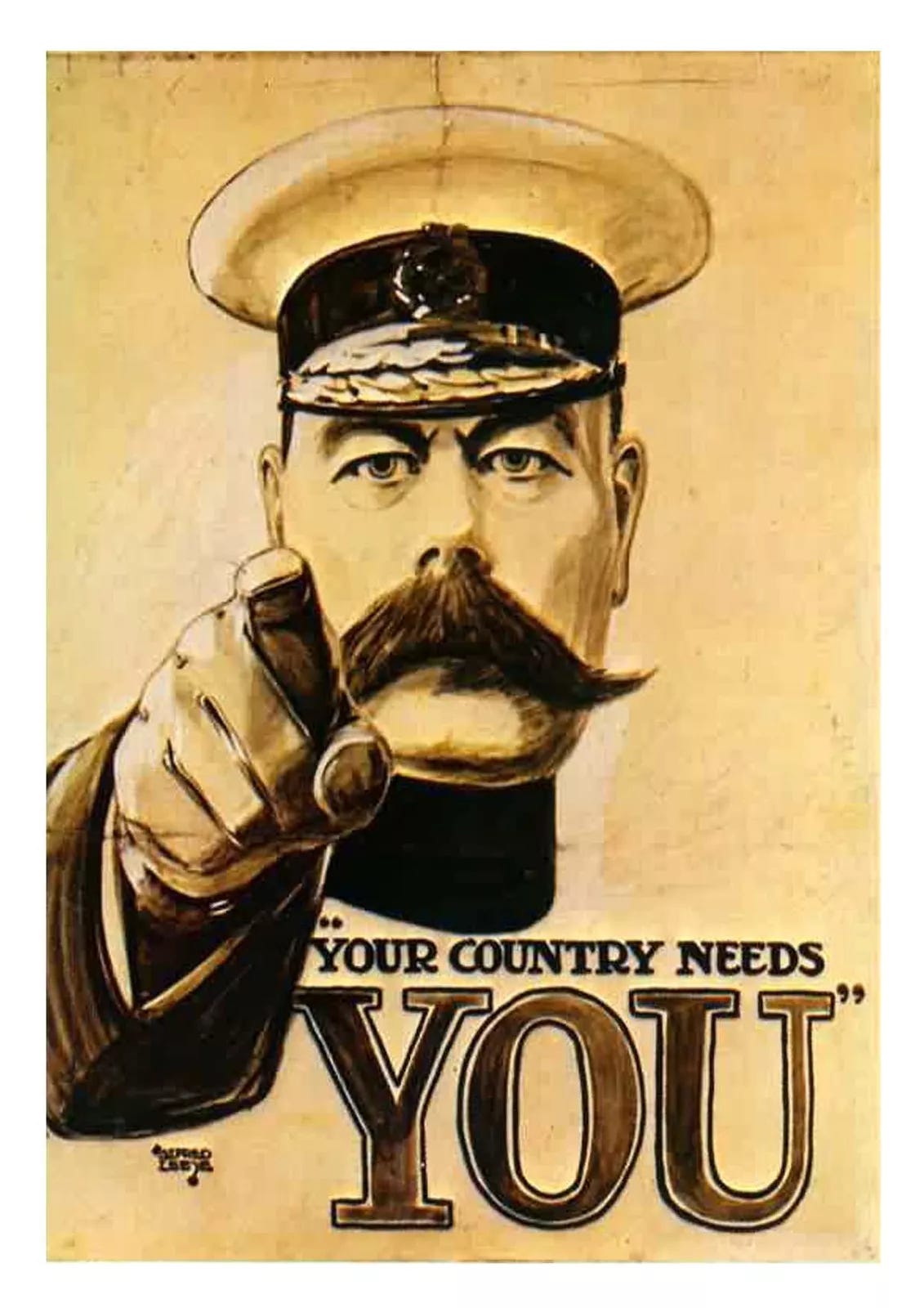 A4 and A3 High Quality Kitchener WW1 WW2 Poster - Your Country Needs You - Picture 1 of 1