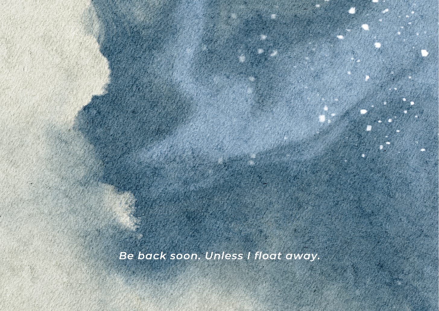 Postcard watercolor sky