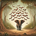 Brilliantly Blinded Bats, a Faux Feathered Faith, and Bountiful Forest Burdens