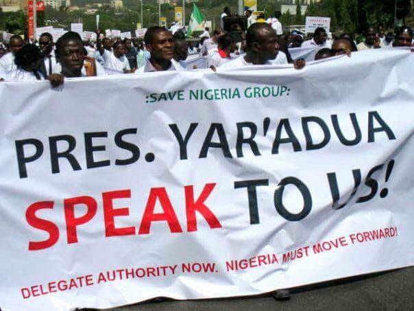 Throwback Pictures Of "Where Is Umaru Yar'adua?" Protest In 2010 - Politics  - Nigeria