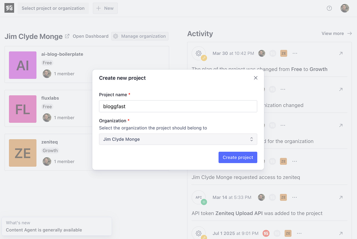 Setting up Sanity for BloggFast. Image by Jim Clyde Monge