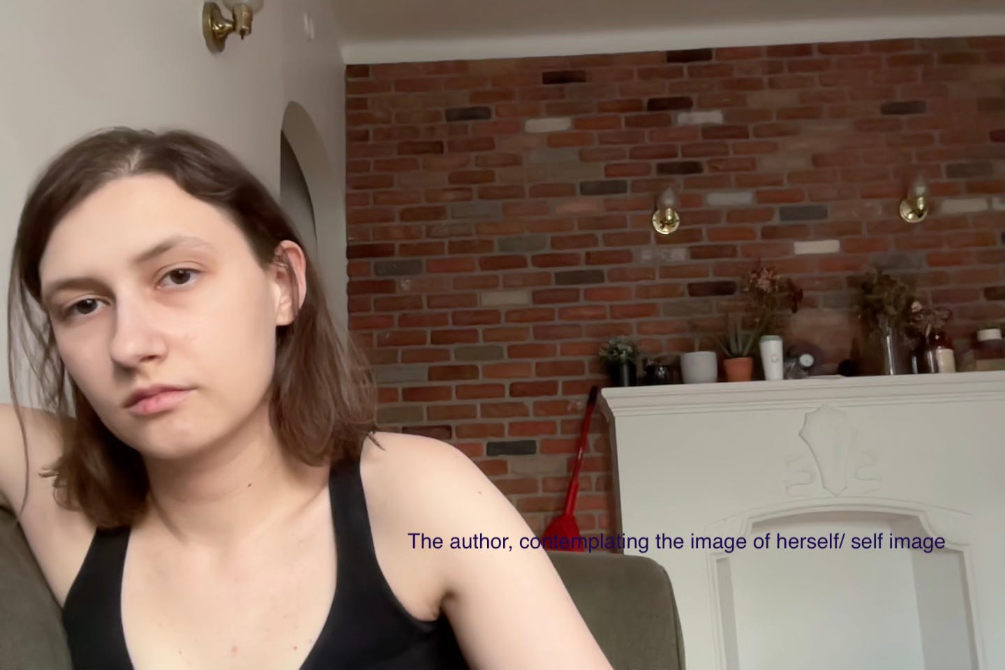 Hannah looking into the camera.