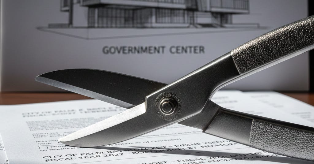 Scissors cutting through government center document symbolizing budget cuts and fiscal austerity measures Scissors cutting through government center document symbolizing budget cuts and fiscal austerity measures