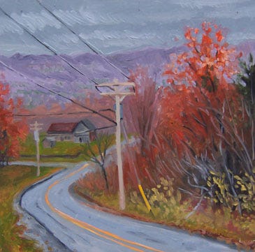 greene road fall painting by kunstler