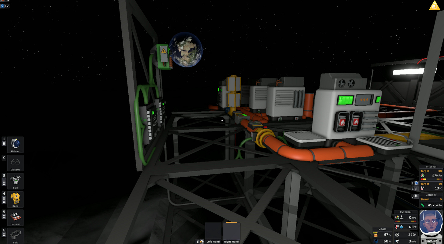 Connection from ECL to TEC-V with filters, drain, and heater installed.