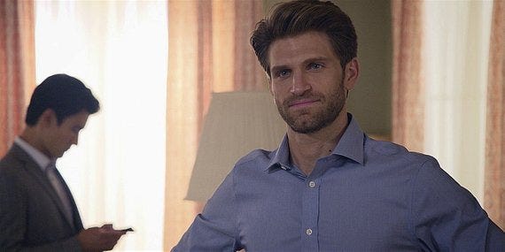 Walker gay Liam Keegan Allen smiling about winning campaign against Mendoza with Stan. Walker gay Liam Keegan Allen smiling about winning campaign against Mendoza with Stan.