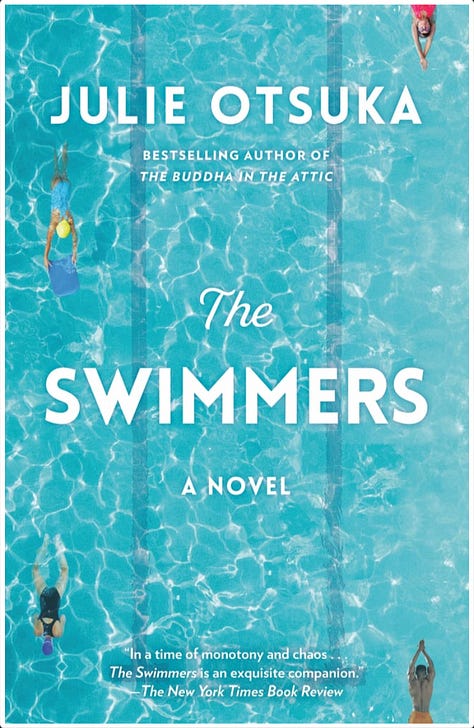 Book cover images of books about swimming