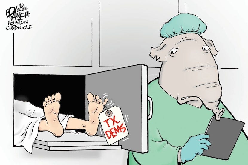Editorial cartoon: Texas Democrats