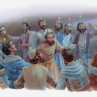 another artist rendering of what day of Pentecost might have looked like