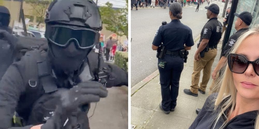 BREAKING: Journalist Katie Daviscourt assaulted by Antifa during Seattle May Day event
