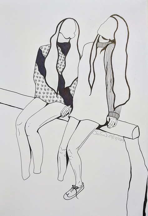 Drawings by Erica, in 2019.