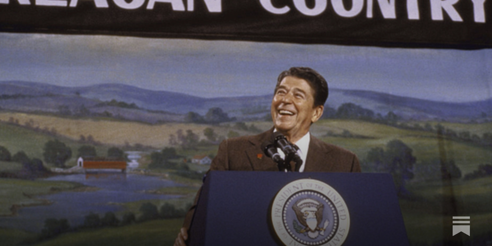 Ronald Reagan and the Republican Party's far-right turn, image size:1600x800