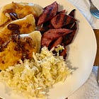 Local Kielbasa, Pierogi, and Kraut