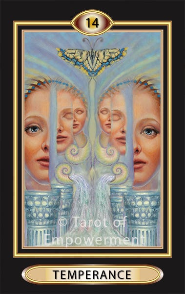 The Temperance Card - Tarot of Empowerment Deck by Judith Sult and Gordana Curtis