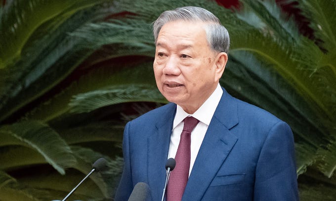 Tổng Bí thư Tô Lâm phát biểu bế mạc hội nghị Trung ương 2 khóa 14, chiều 25/3. Ảnh: Phạm Thắng Tổng Bí thư Tô Lâm phát biểu bế mạc hội nghị Trung ương 2 khóa 14, chiều 25/3. Ảnh: Phạm Thắng