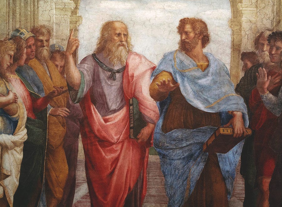 Aristotle and Plato, School of Athens Painting by Raphael - Pixels