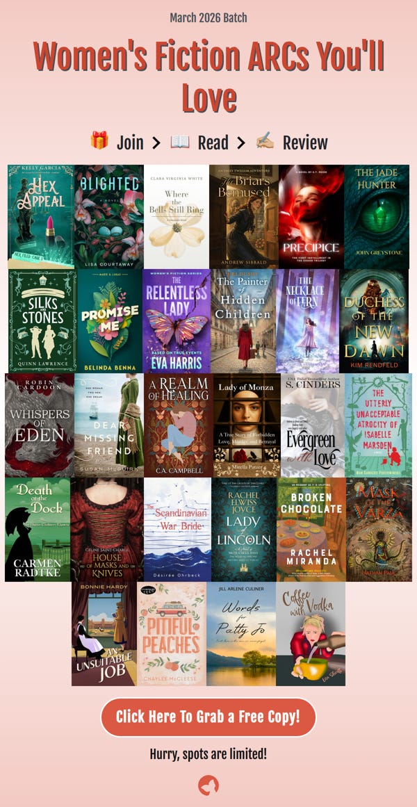 Book covers of Women's Fiction ARCs You'll Love