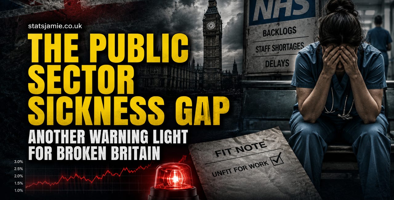The Public Sector Sickness Gap — Another Warning Light For Broken Britain