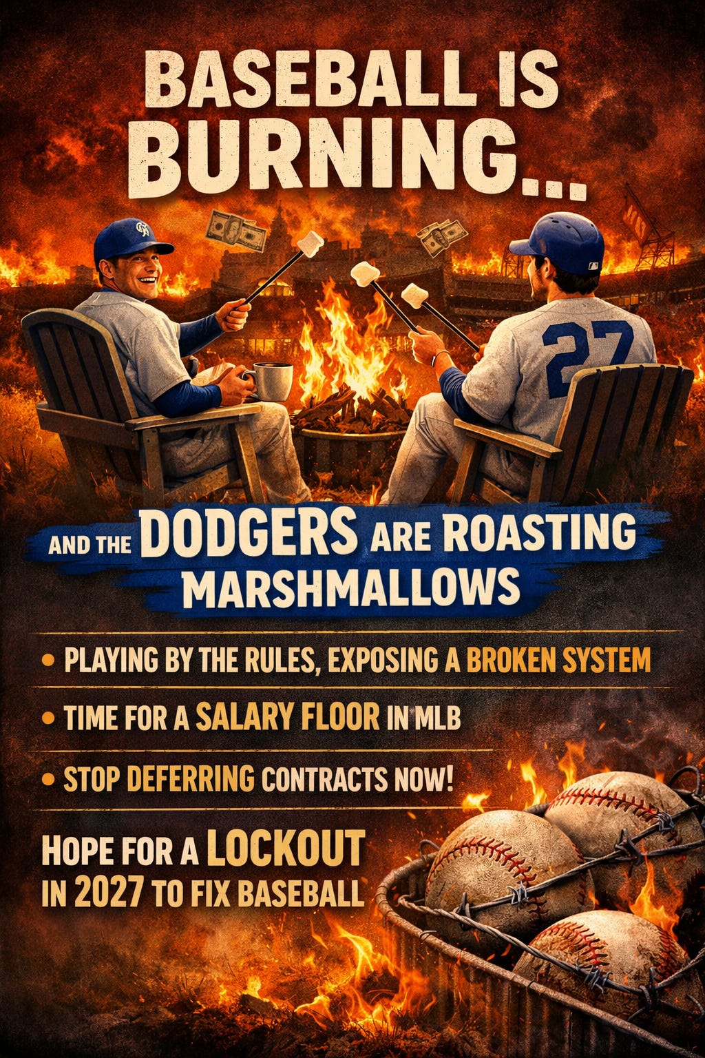 Baseball’s House Is Burning and the Dodgers Are Toasting Marshmallows