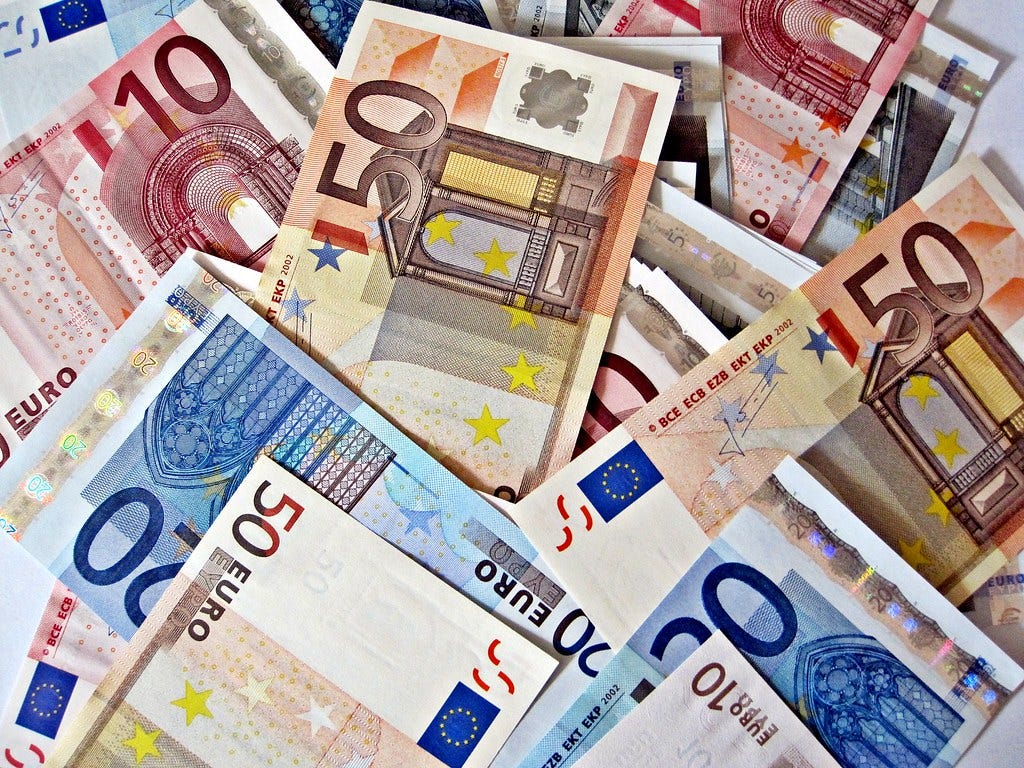 Pile of Euro Notes