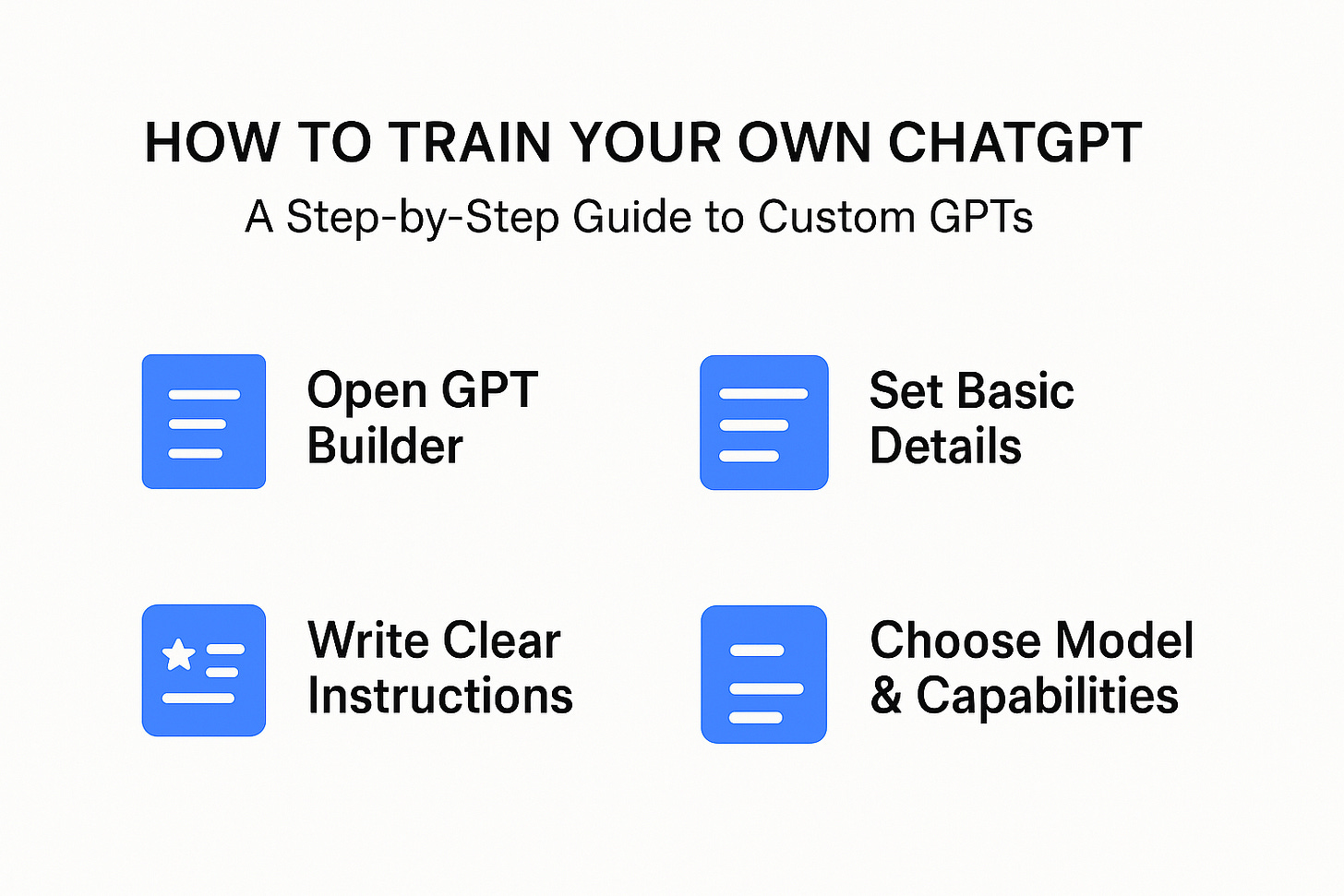 How to Train Your Own ChatGPT: A Step-by-Step Resource Guide to Custom GPTs