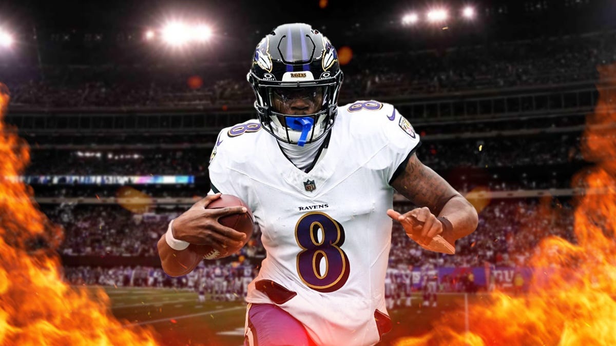 Ravens QB Lamar Jackson's 'hot' reaction to miscue fuels monster game vs.  Giants