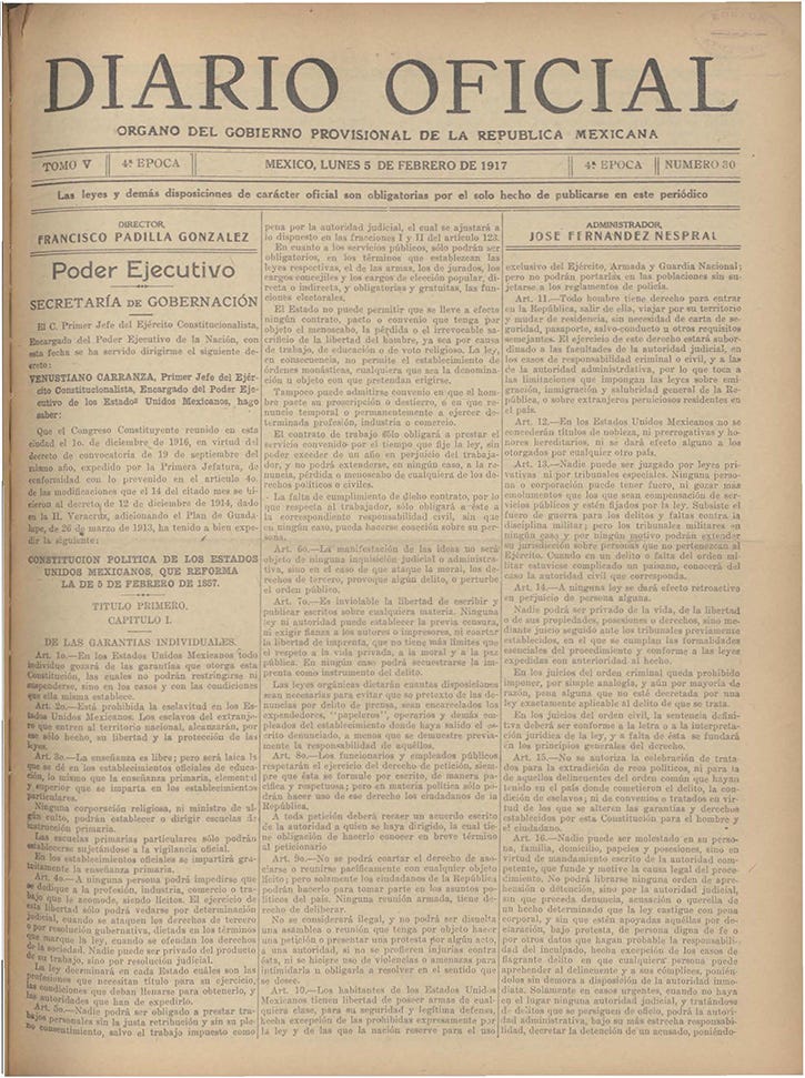 The Constitution of 1917 - The Mexican Revolution and the United States |  Exhibitions - Library of Congress