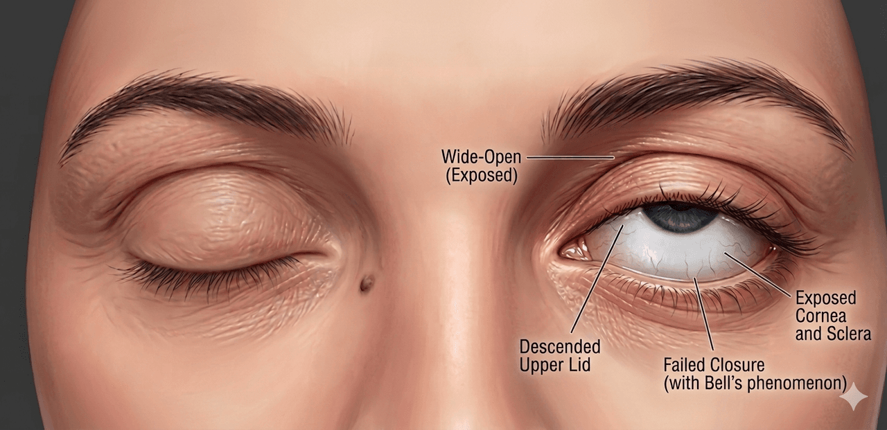 Lagophthalmos (Incomplete Eyelid Closure) | EyePlastics Lagophthalmos (Incomplete Eyelid Closure) | EyePlastics