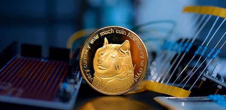 Photo of a physical representation of a meme coin.