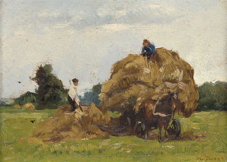 'Hooiwagen' - olieverf op paneel: Willem de Zwart (herkomst: coll. Rijksmuseum Amsterdam)