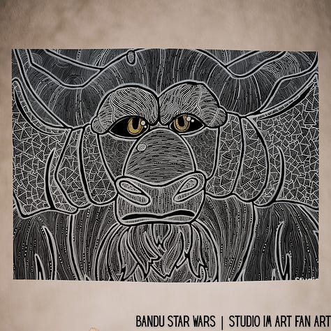 9 images of line art from artist CL Huth, Studio Im Art