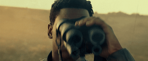 Star Wars looking finn binoculars john boyega GIF