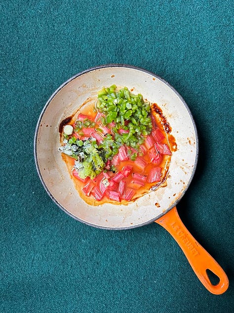 Rhubarb salsa recipe ingredients
