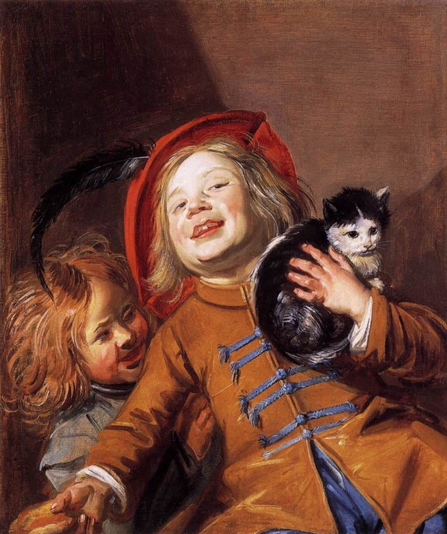 A painting of a child holding a cat

AI-generated content may be incorrect.