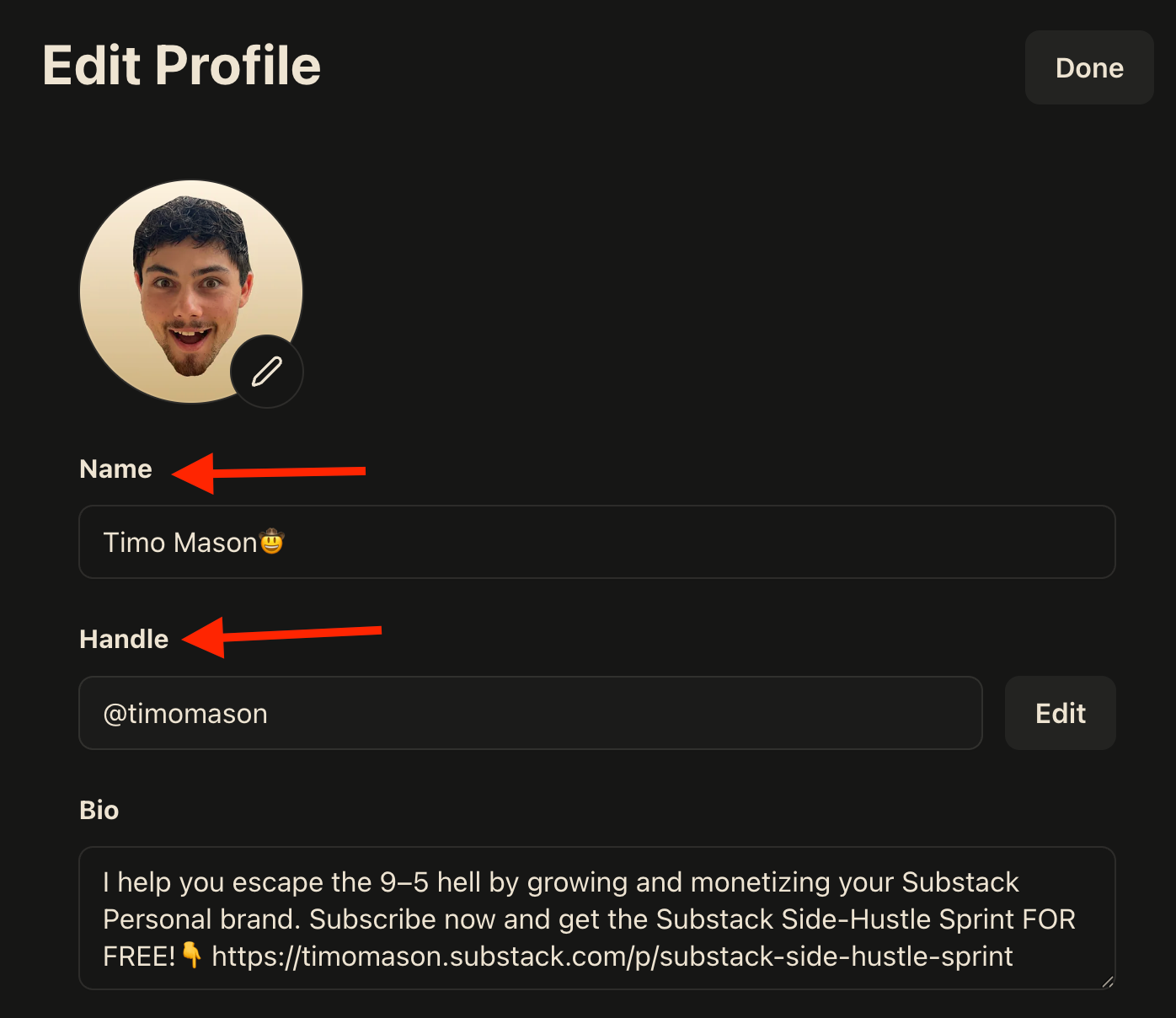 timos profile settings