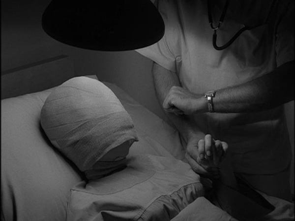 Still image from "Twilight Zone: Eye of the Beholder" (Click the image to view the episode on Hulu) Still image from "Twilight Zone: Eye of the Beholder" (Click the image to view the episode on Hulu)