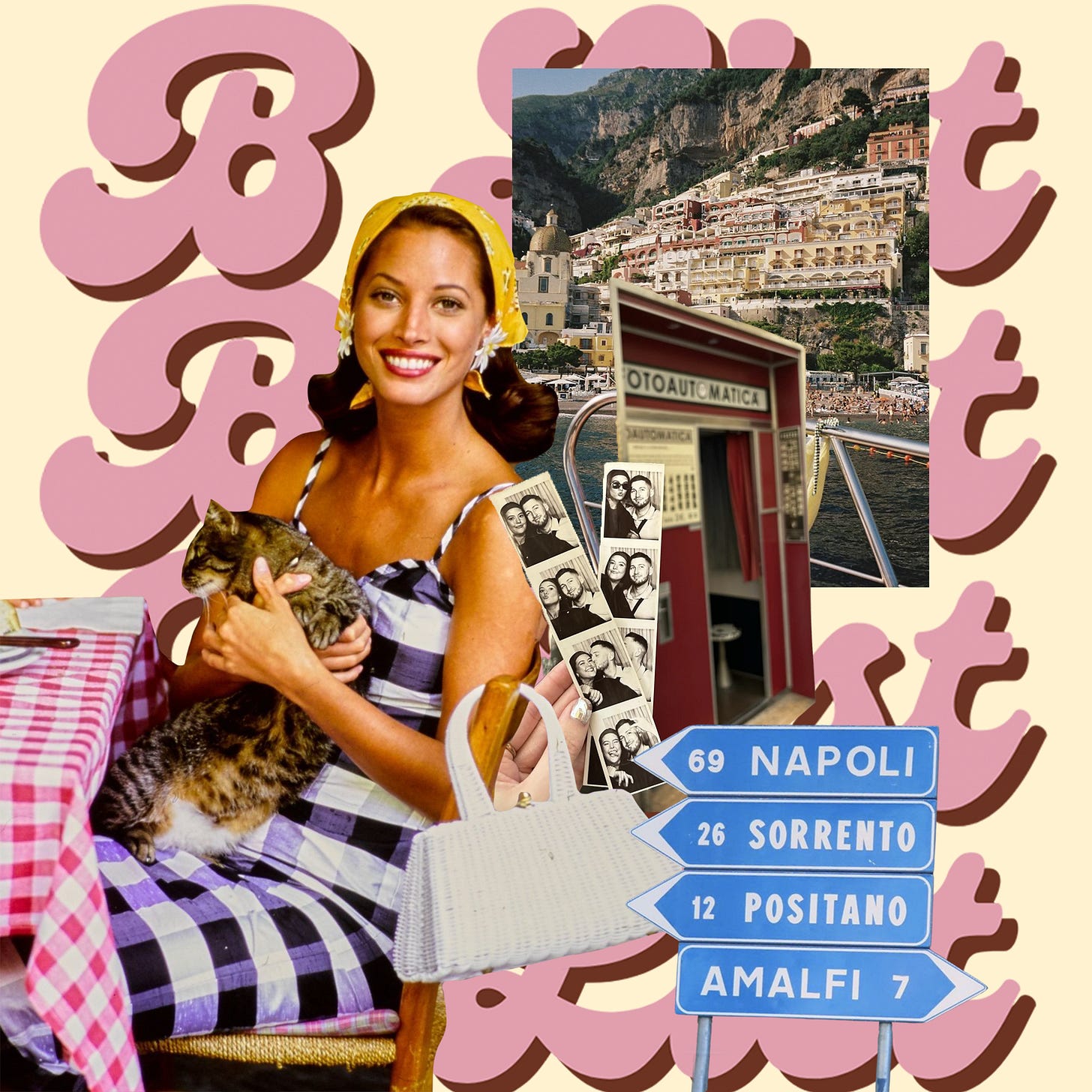 Christy Turlington and various Italian vacation imagery