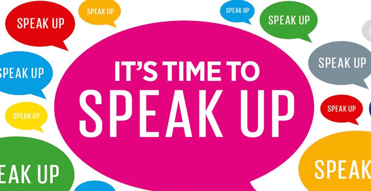 IT'S TIME TO SPEAK UP