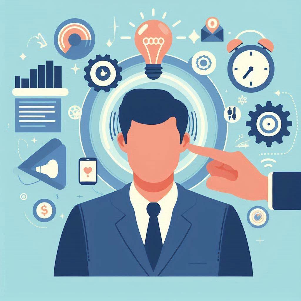 Create a minimalist graphic for a blog post about content engagement and attention spans. no text on the graphic