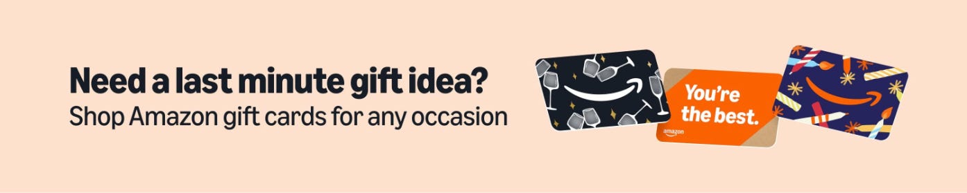 Image of three gift card designs, Amazon gift cards for any occasion.