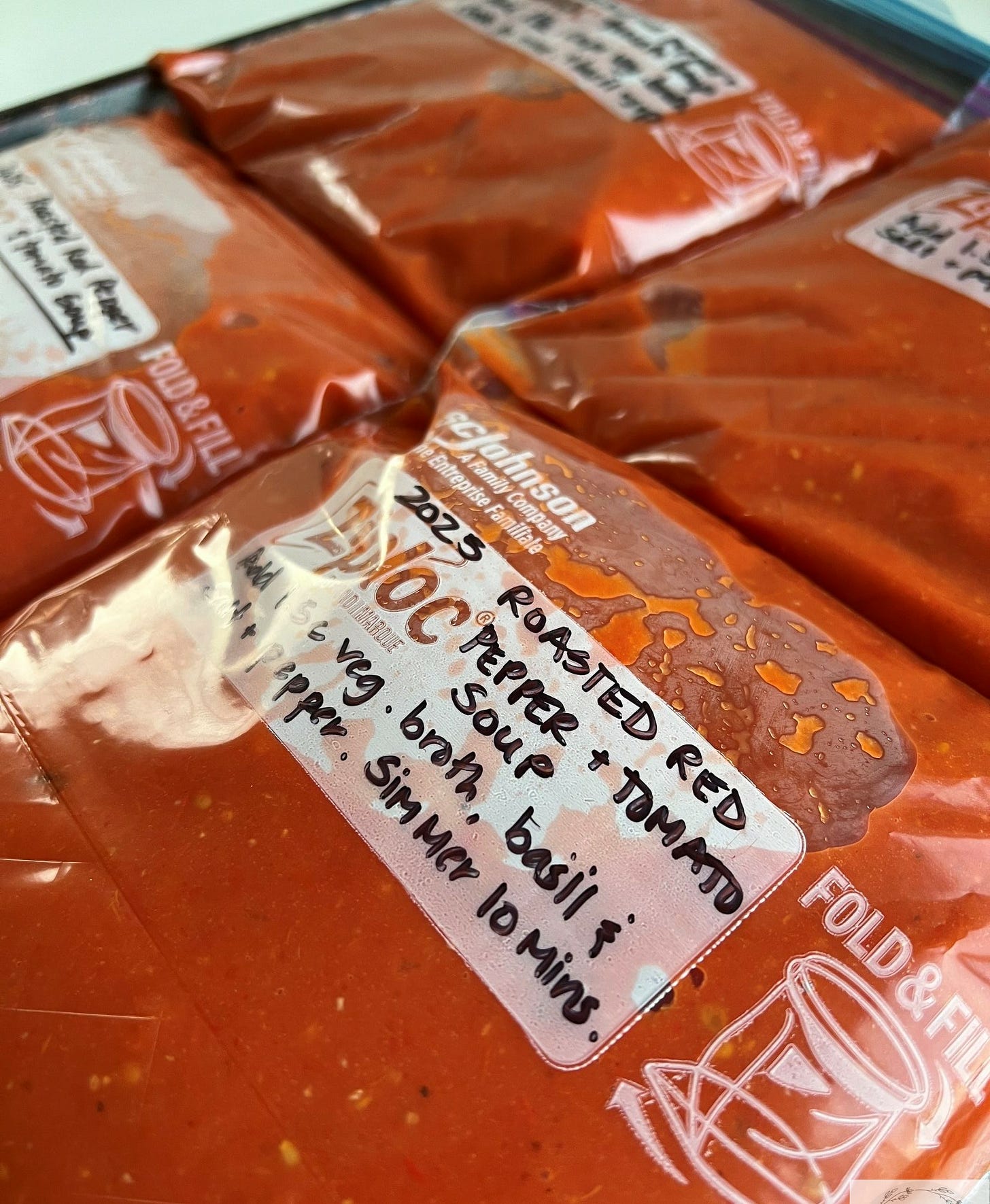 Freezer-Ready Roasted Red Pepper and Tomato Soup Base janecurryweber.com