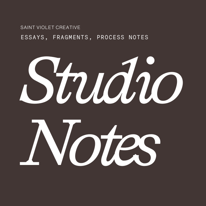 Studio Notes