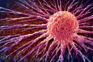 Researchers from UC San Digo have discovered an unusual new way by which cancer cells, illustrated here, can resist treatment and regrow. Photo credit: iStock/wildpixel