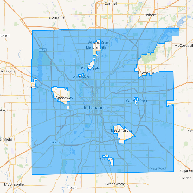 Indianapolis, Indiana city limits